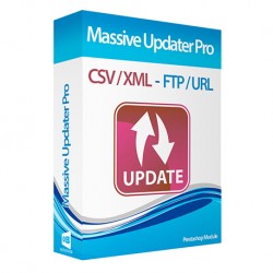 Massive Updater Pro via CSV / URL / FTP cronjobs compatible Prestashop Module